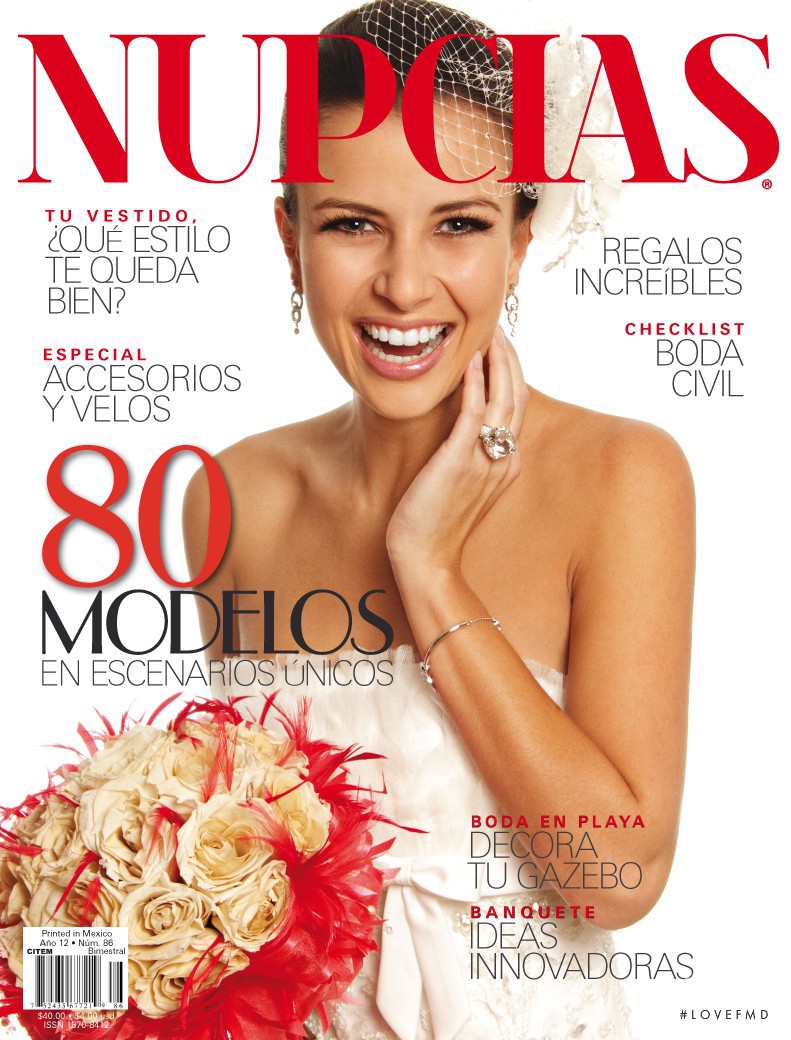 Carol Andrade featured on the Nupcias Magazine cover from December 2010