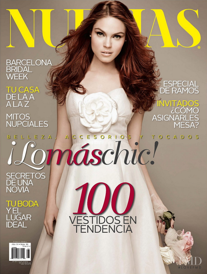 Sabine Schauer featured on the Nupcias Magazine cover from August 2012
