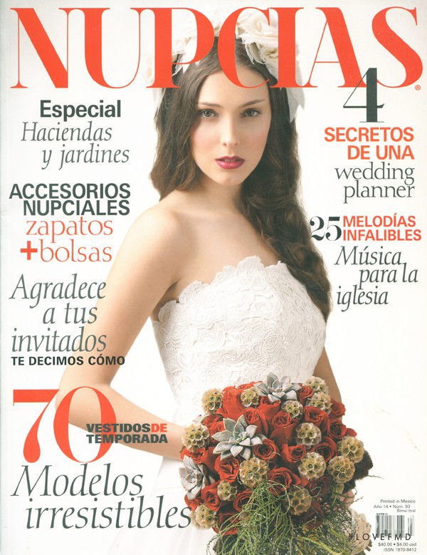 Karina Leps featured on the Nupcias Magazine cover from February 2012