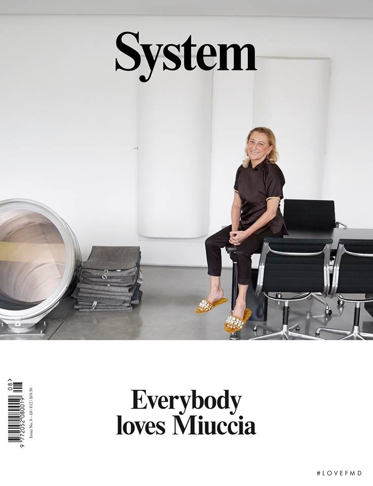 Miuccia Prada featured on the System cover from October 2016