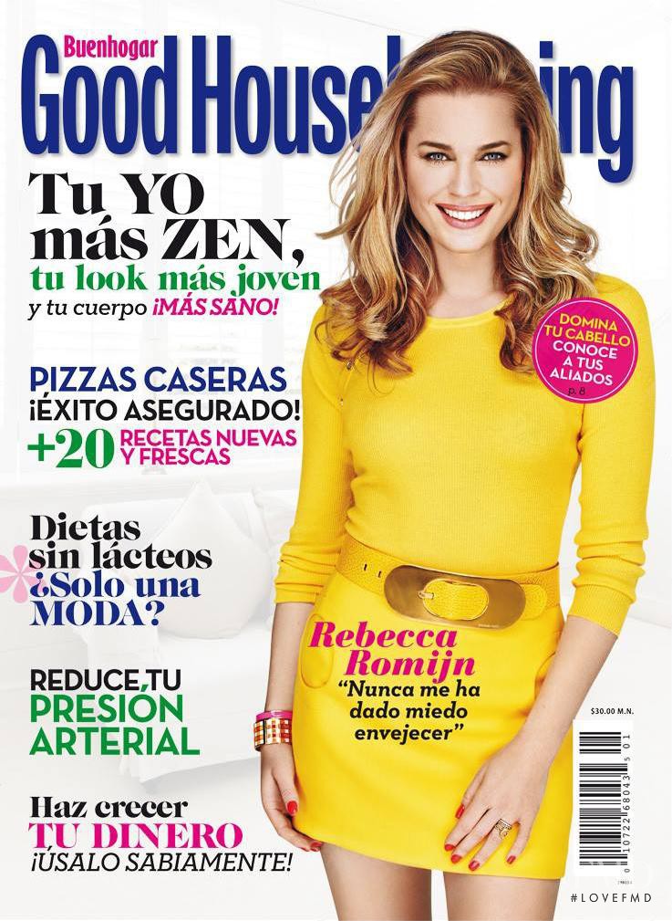 Rebecca Romijn featured on the Good Housekeeping Latin America cover from January 2014