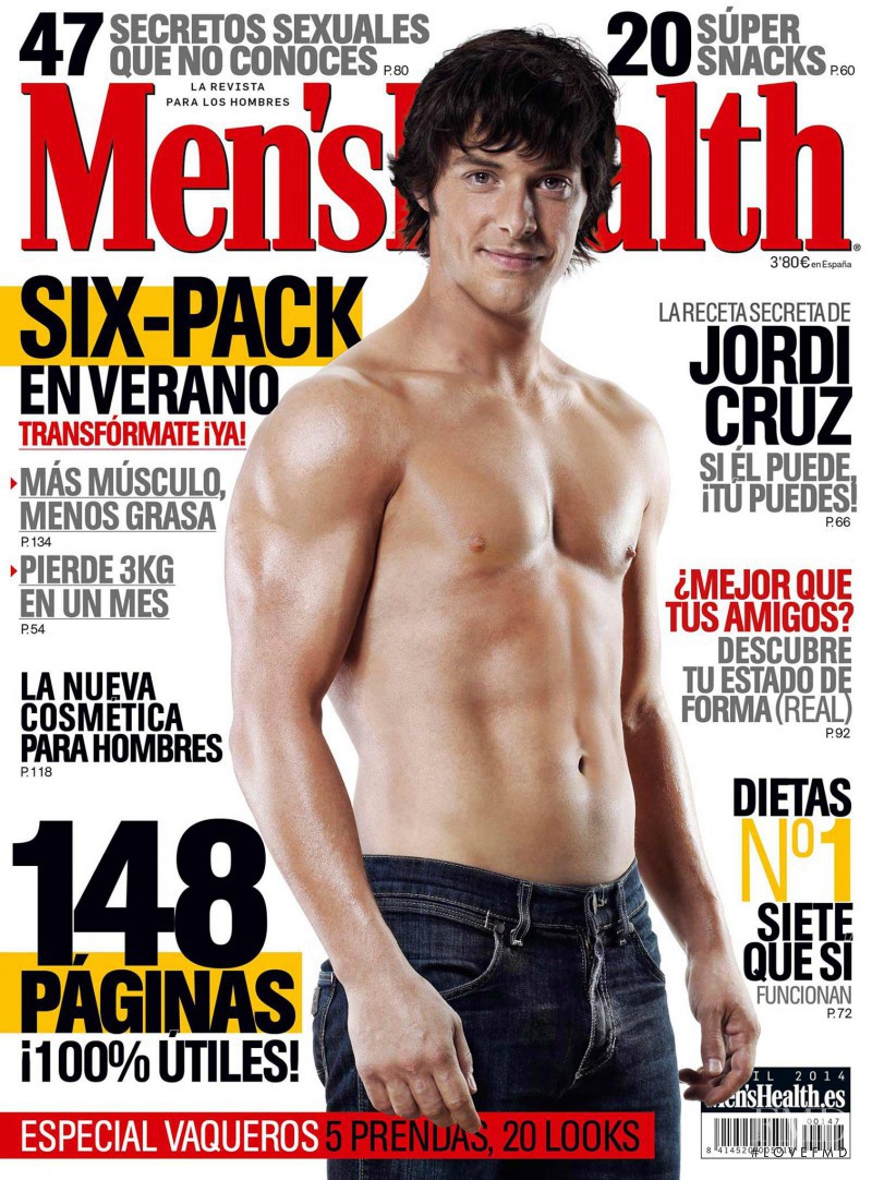 Jordi Cruz featured on the Men\'s Health Spain cover from April 2014