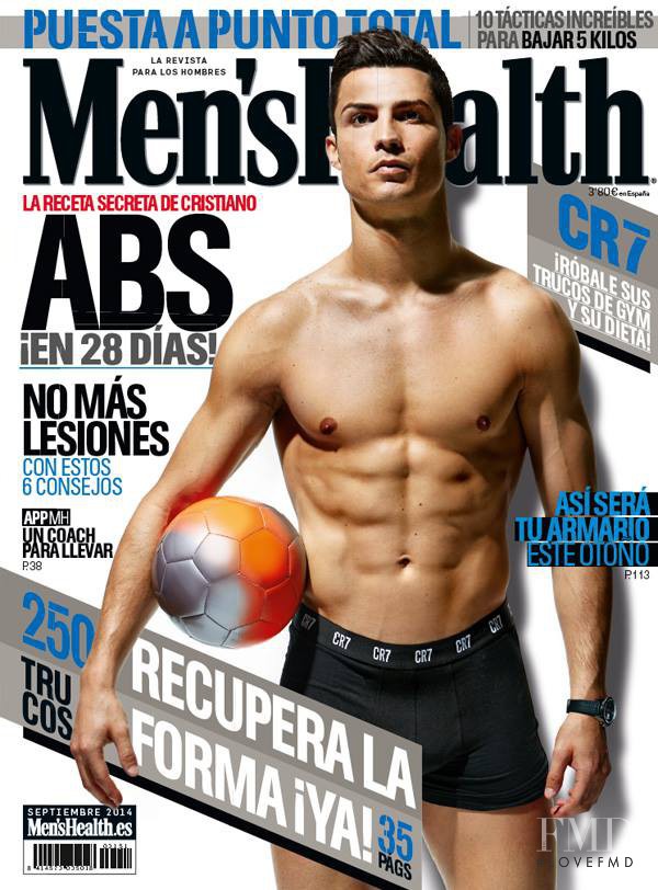 Cristiano Ronaldo featured on the Men\'s Health Spain cover from September 2014