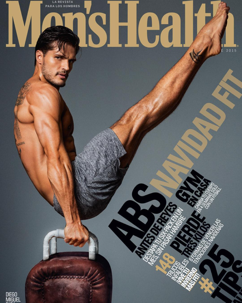 Diego Miguel featured on the Men\'s Health Spain cover from December 2015