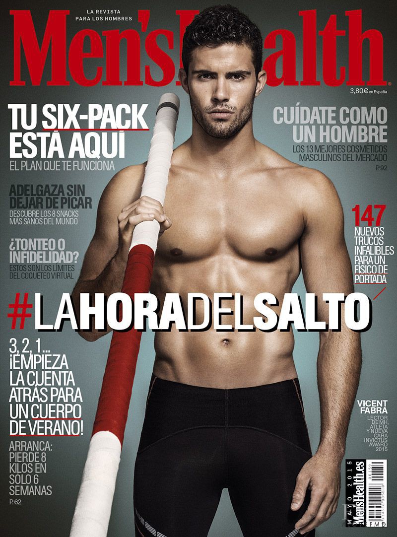 Vicent Fabra featured on the Men\'s Health Spain cover from May 2015