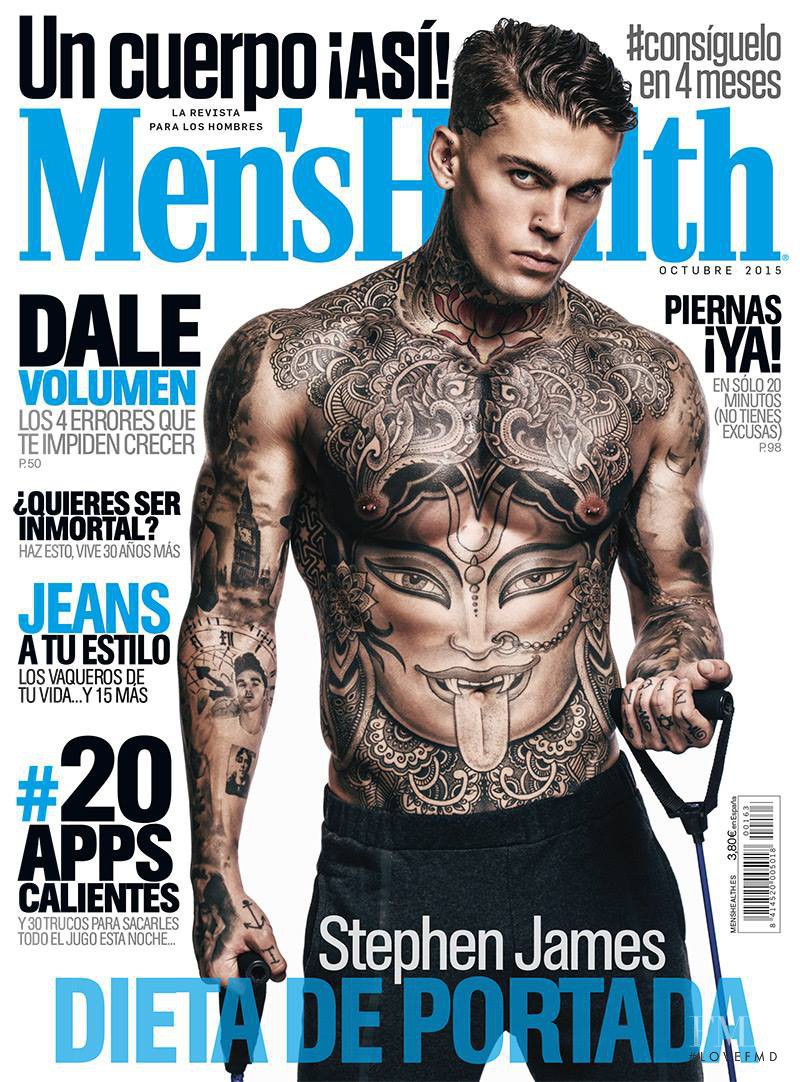 Stephen James featured on the Men\'s Health Spain cover from October 2015