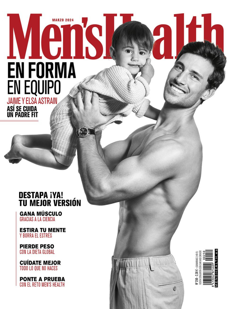 Jaime Astrain featured on the Men\'s Health Spain cover from March 2024