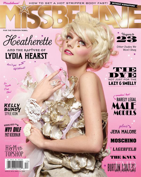 Lydia Hearst featured on the Missbehave cover from March 2008