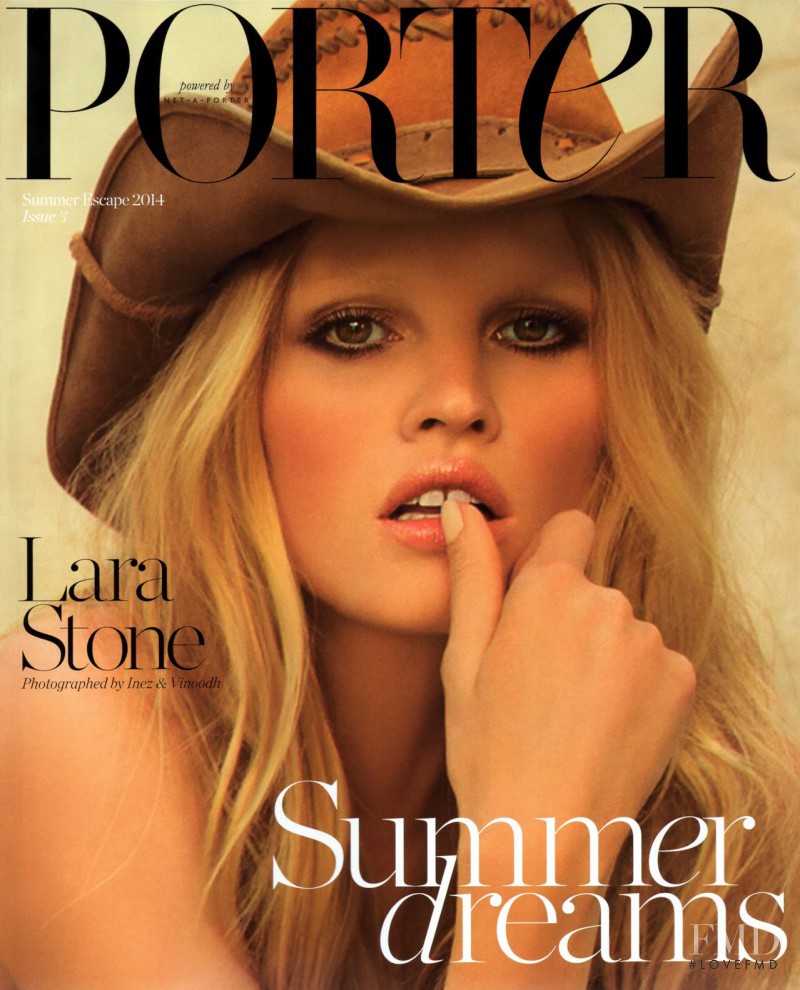 Lara Stone featured on the Porter cover from June 2014