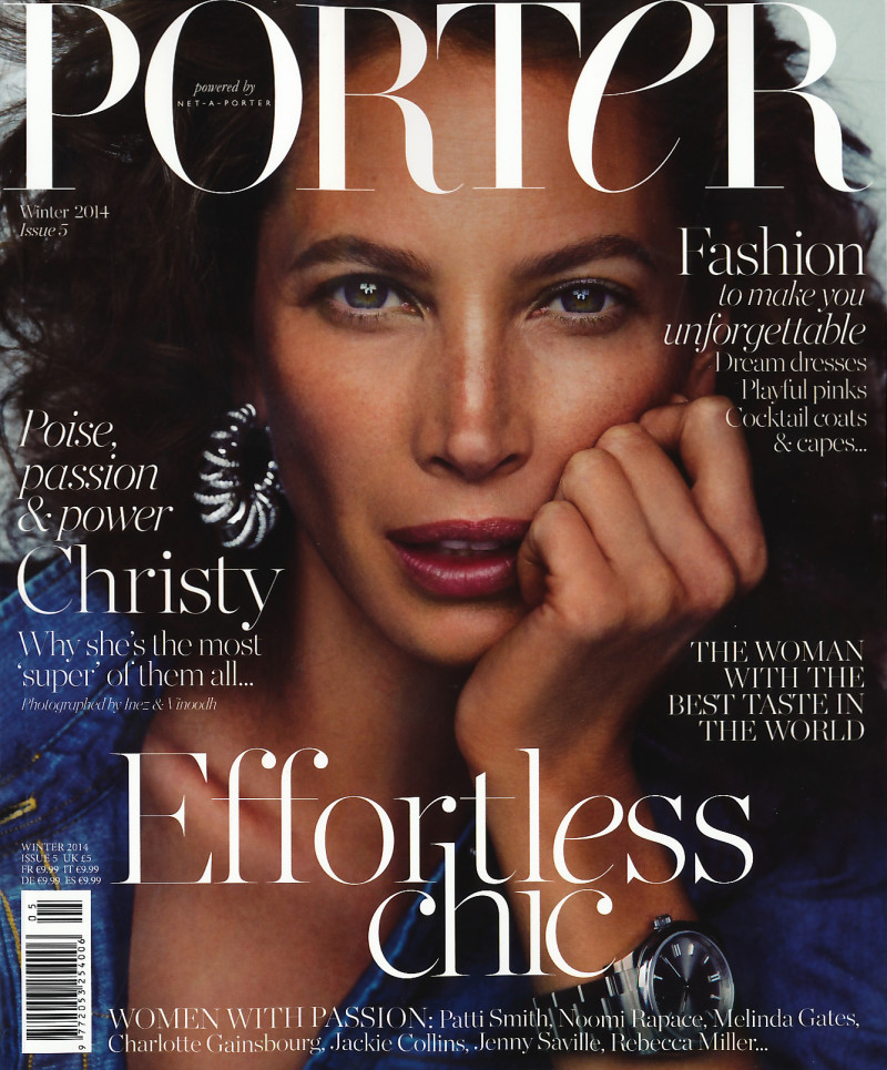 Christy Turlington featured on the Porter cover from September 2014