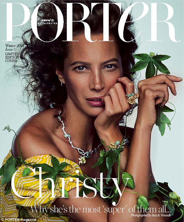 Christy Turlington featured on the Porter cover from September 2014