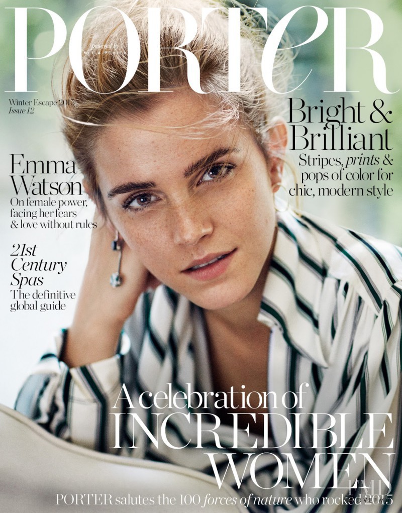 Emma Watson  featured on the Porter cover from December 2015