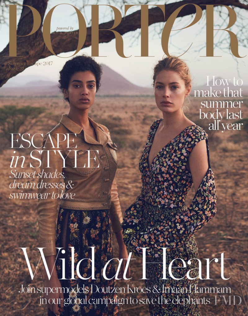 Doutzen Kroes, Imaan Hammam featured on the Porter cover from June 2017