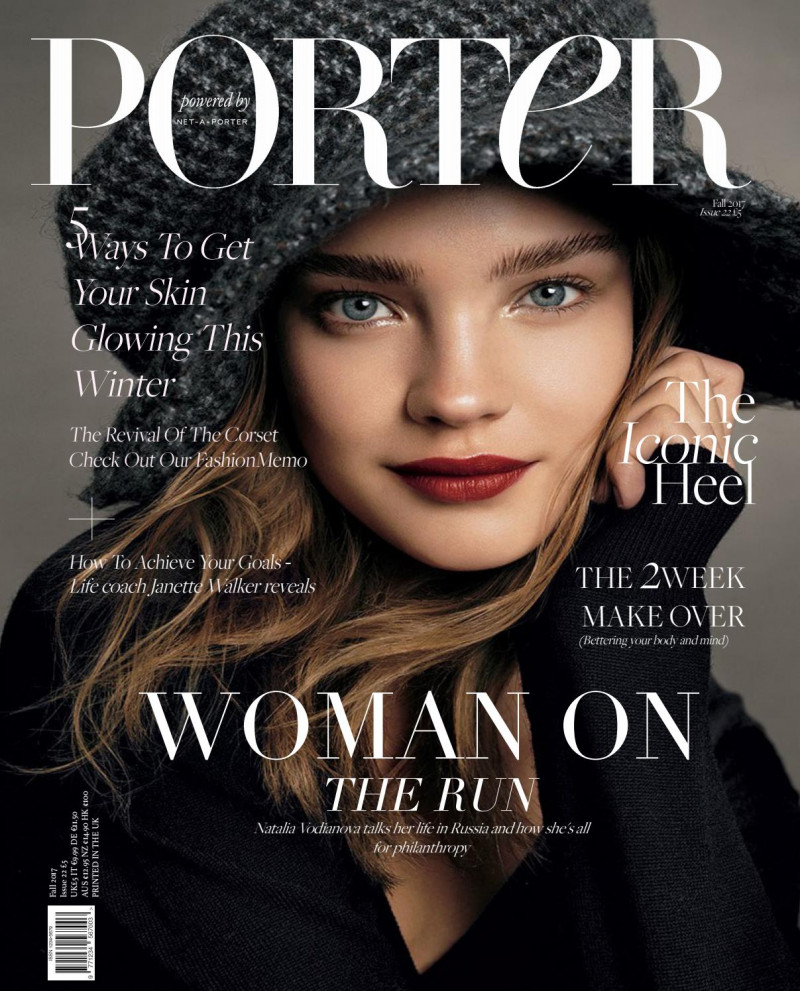 Natalia Vodianova featured on the Porter cover from September 2017
