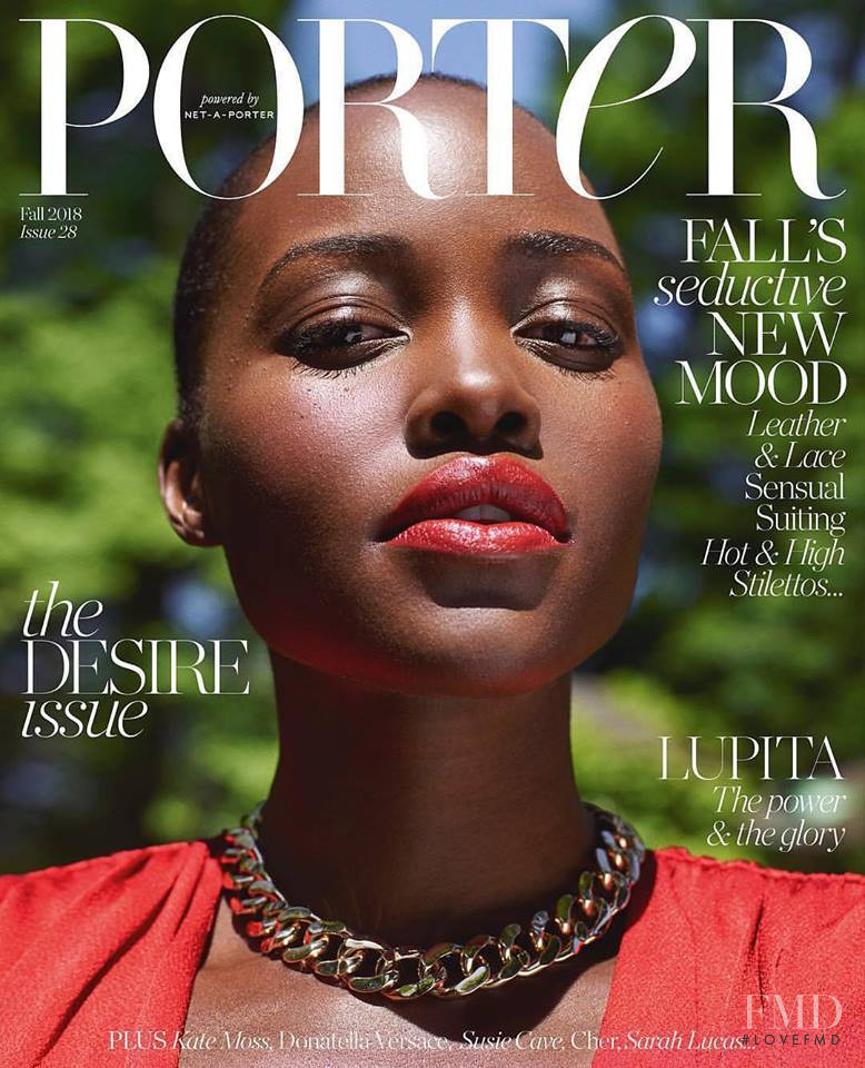 Lupita Nyongo featured on the Porter cover from August 2018