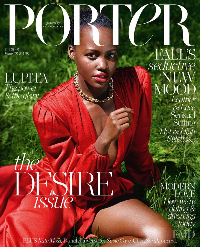Lupita Nyong\'o featured on the Porter cover from August 2018