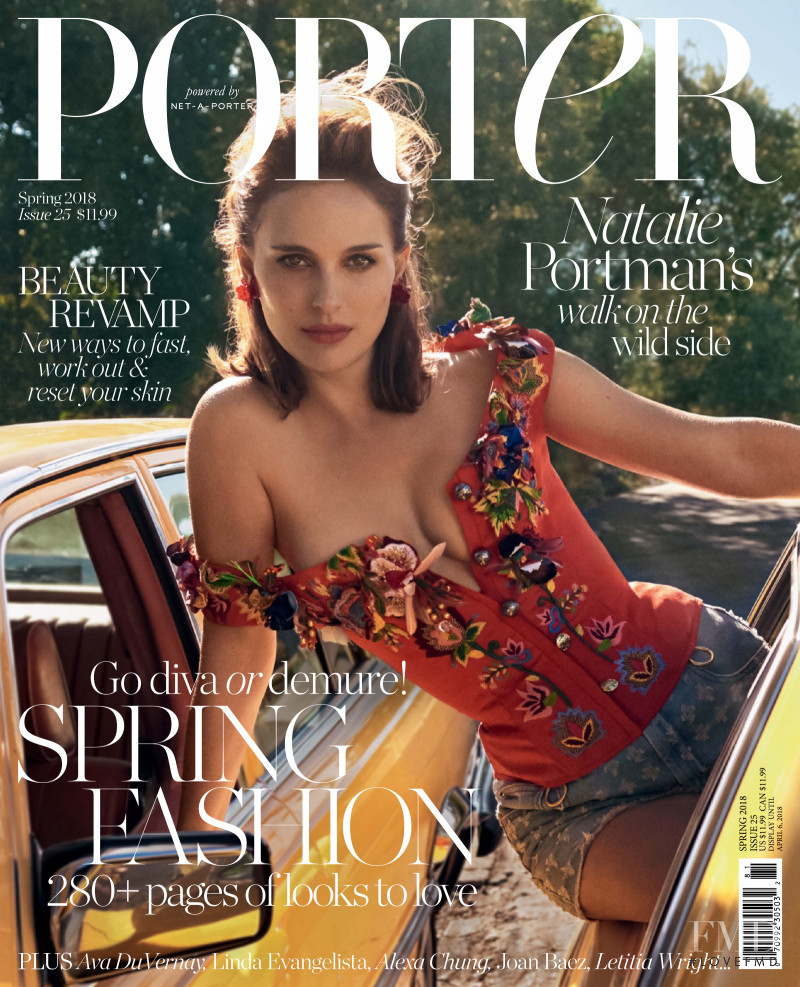 Natalie Portman featured on the Porter cover from February 2018