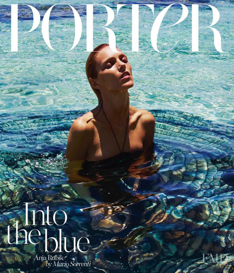Anja Rubik featured on the Porter cover from June 2018