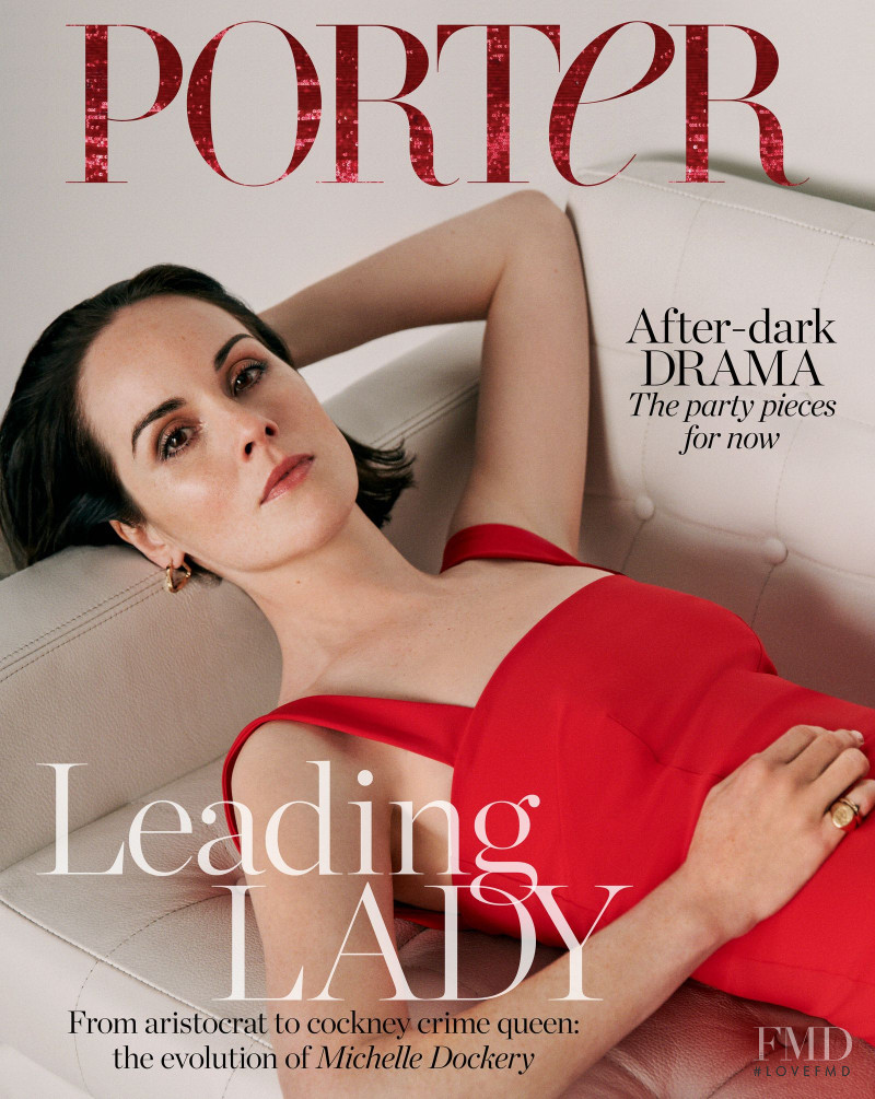 Michelle Dockery  featured on the Porter cover from December 2019