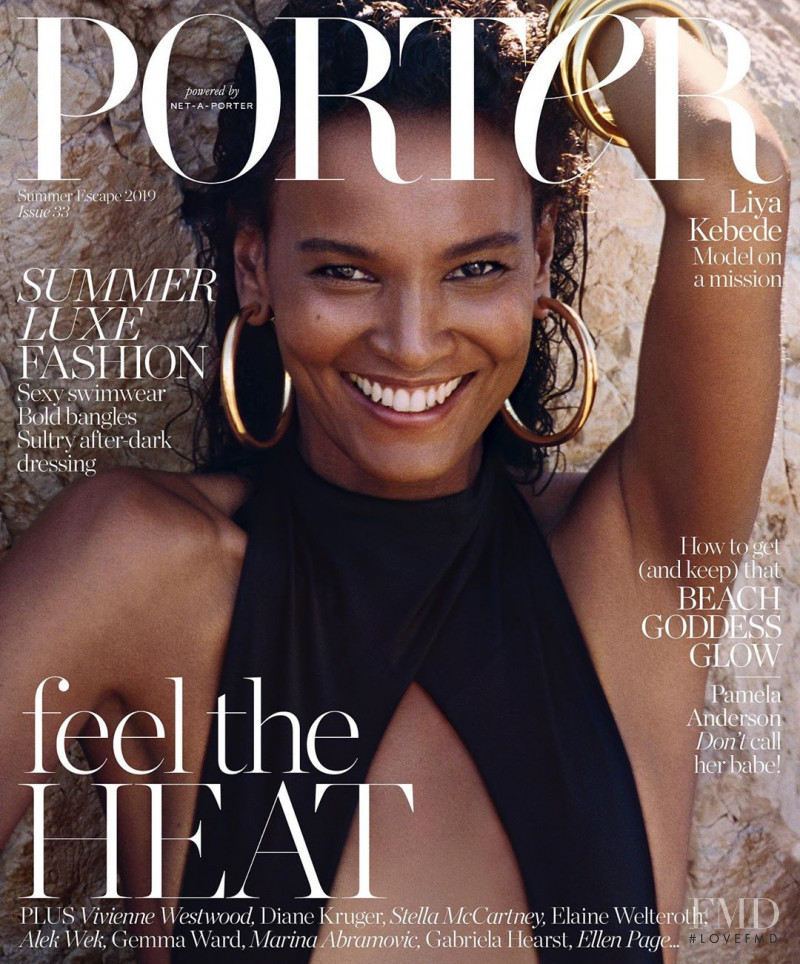 Liya Kebede featured on the Porter cover from June 2019