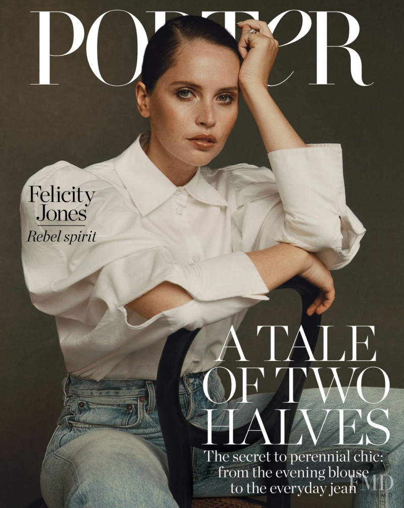 Felicity Jones featured on the Porter cover from November 2019
