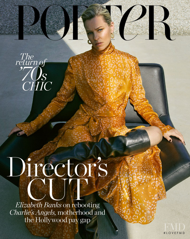 Elizabeth Banks featured on the Porter cover from November 2019
