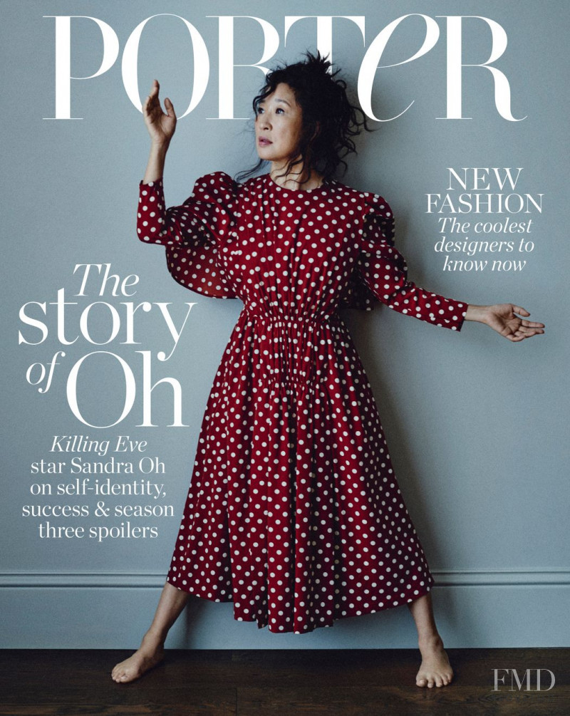 Sandra Oh featured on the Porter cover from October 2019