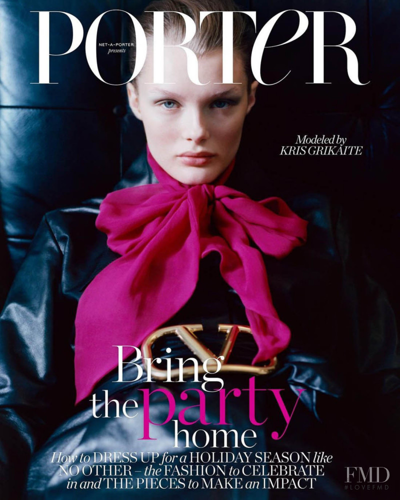 Kris Grikaite featured on the Porter cover from December 2020