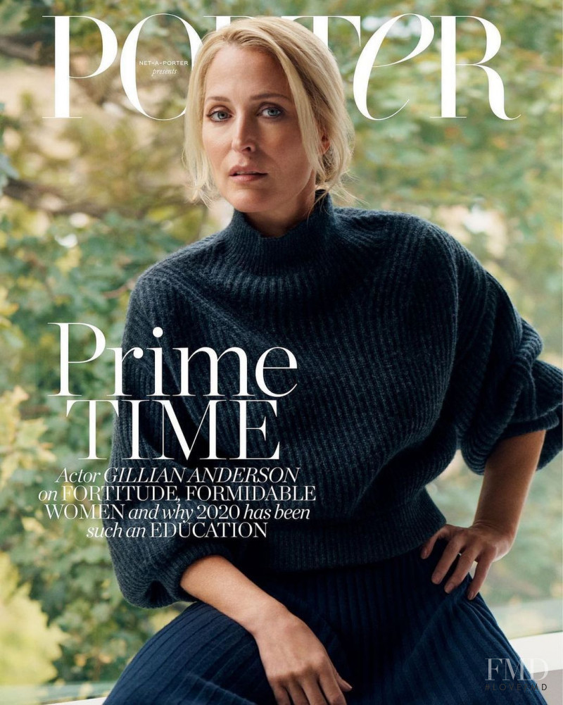 Gillian Anderson featured on the Porter cover from November 2020