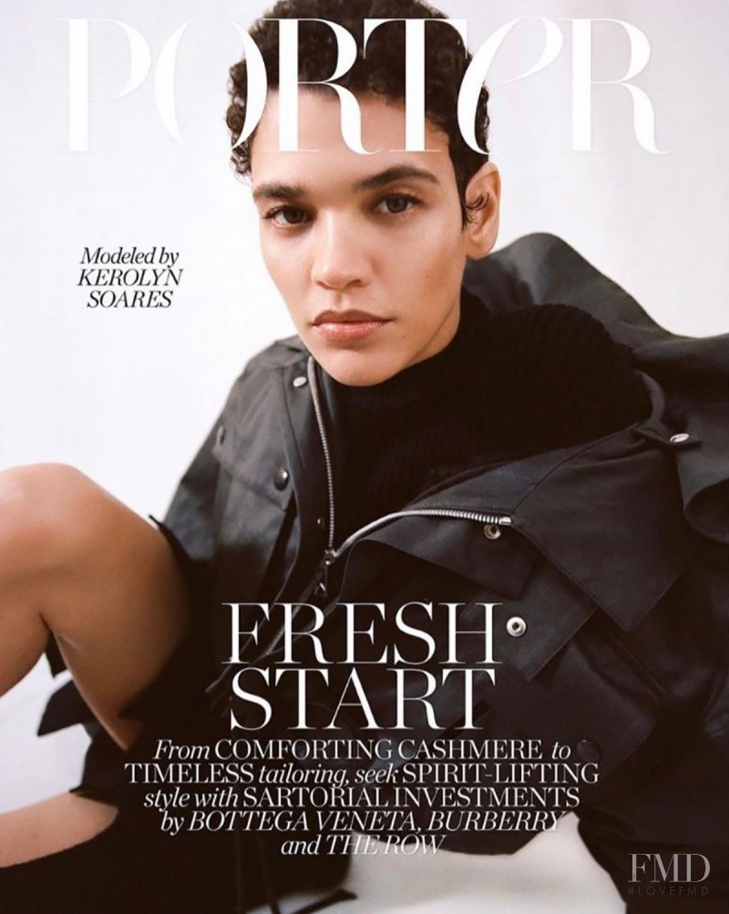 Kerolyn Soares featured on the Porter cover from December 2020