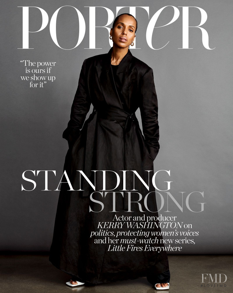 Kerry Washington featured on the Porter cover from March 2020
