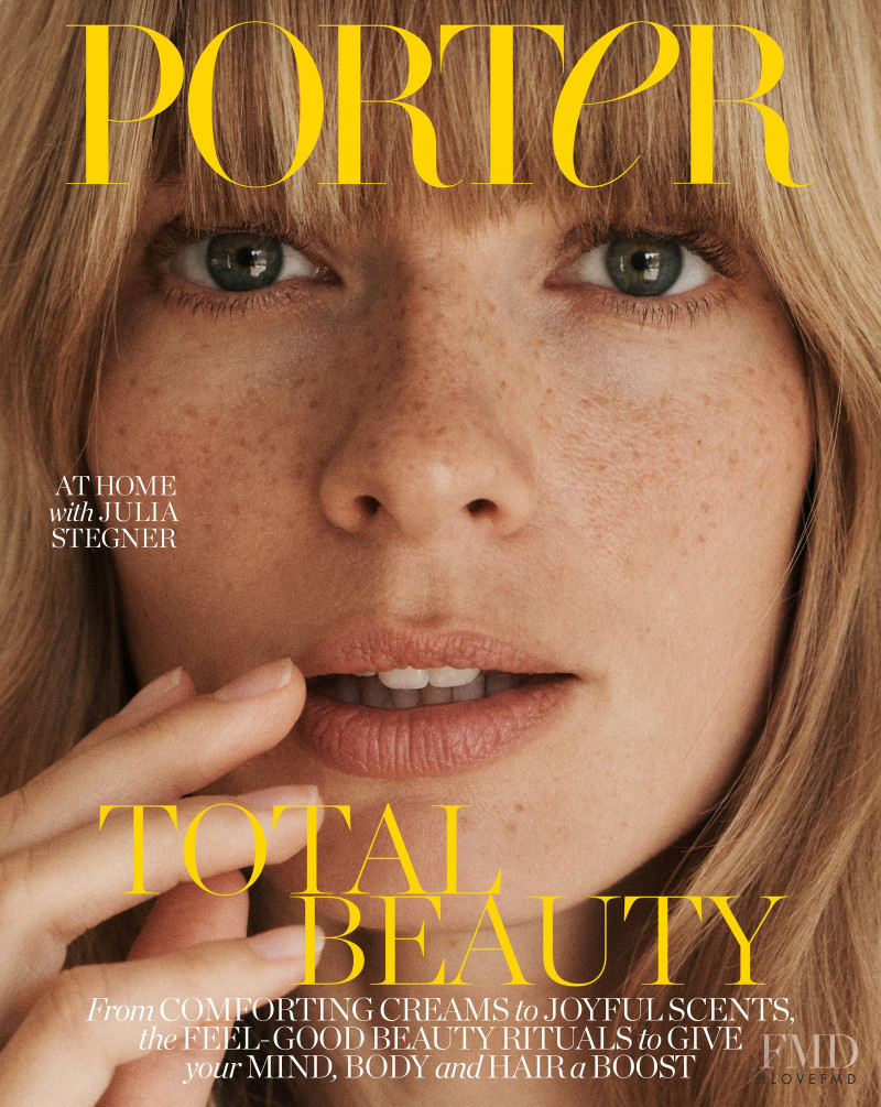 Julia Stegner featured on the Porter cover from May 2020