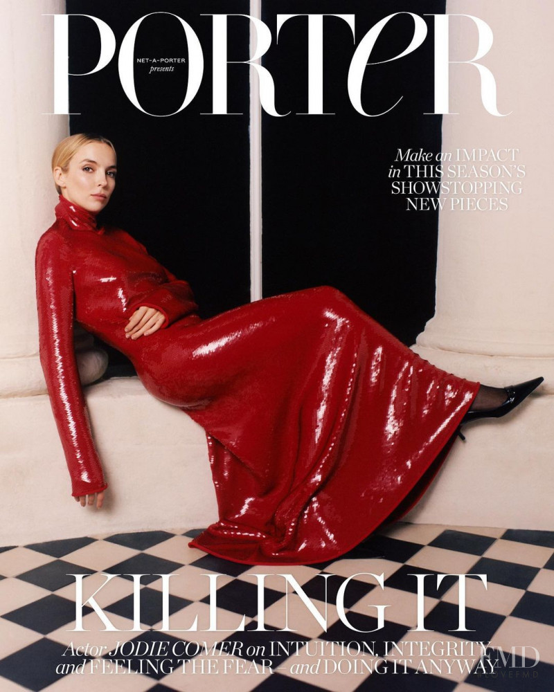 Jodie Comer featured on the Porter cover from November 2020