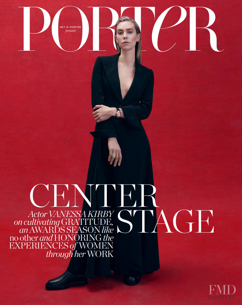 Vanessa Kirby featured on the Porter cover from April 2021