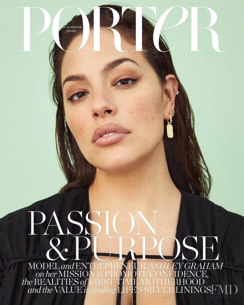 Ashley Graham featured on the Porter cover from April 2021