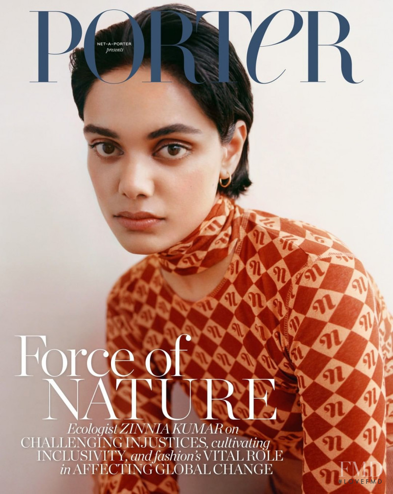 Zinnia Kumar featured on the Porter cover from August 2021