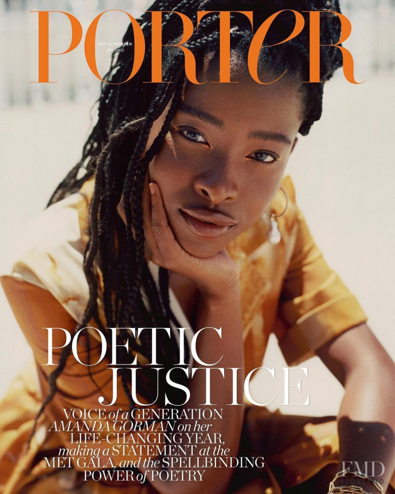 Amanda Gorman featured on the Porter cover from July 2021