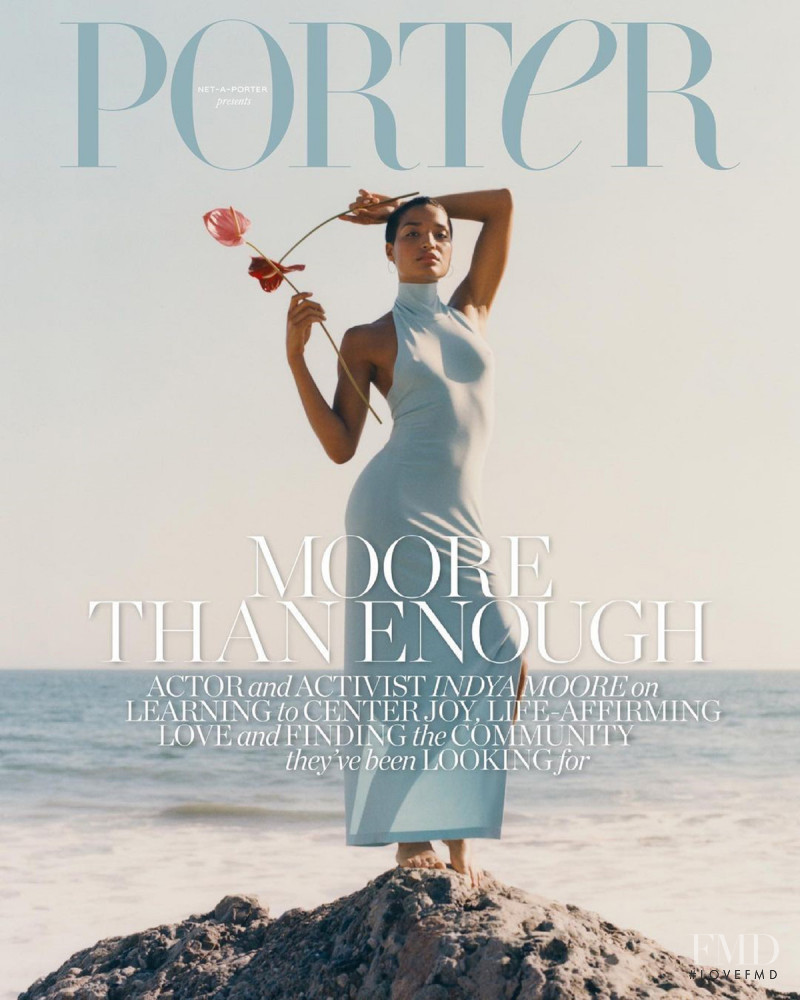 Indya Moore featured on the Porter cover from May 2021