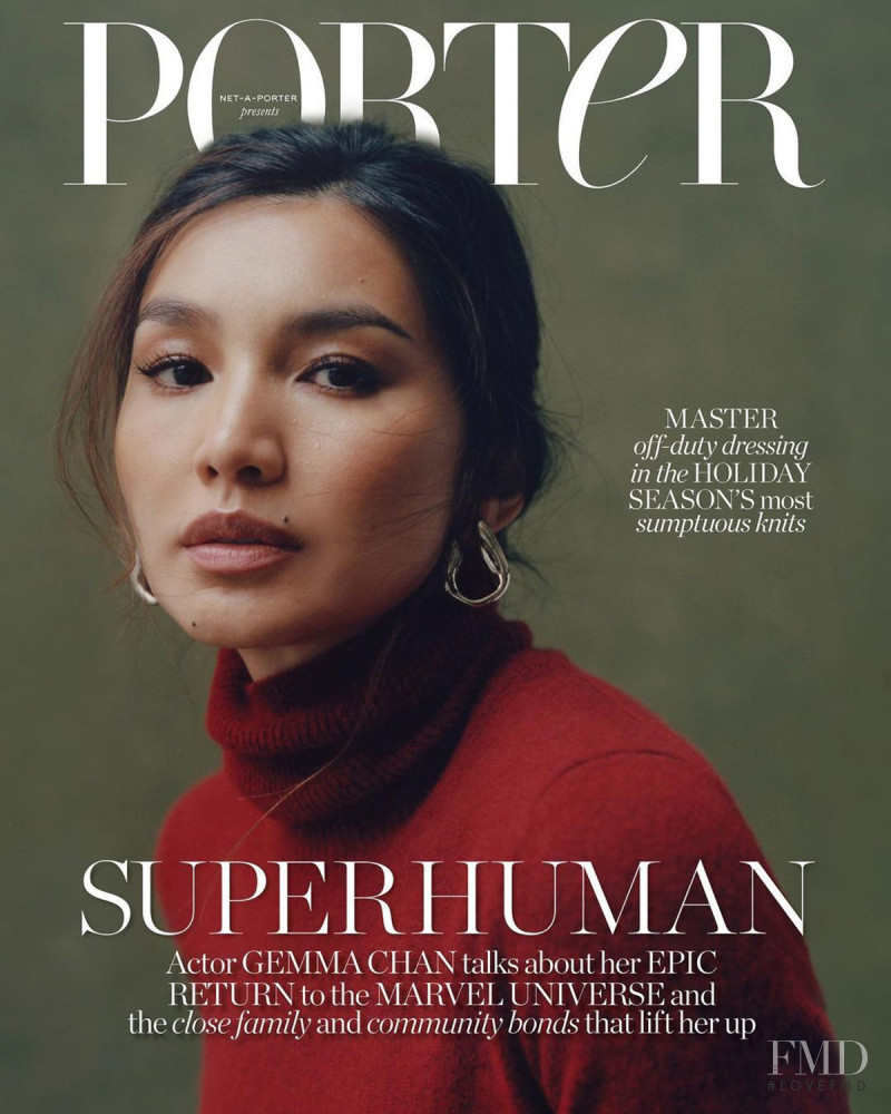 Gemma Chan featured on the Porter cover from November 2021