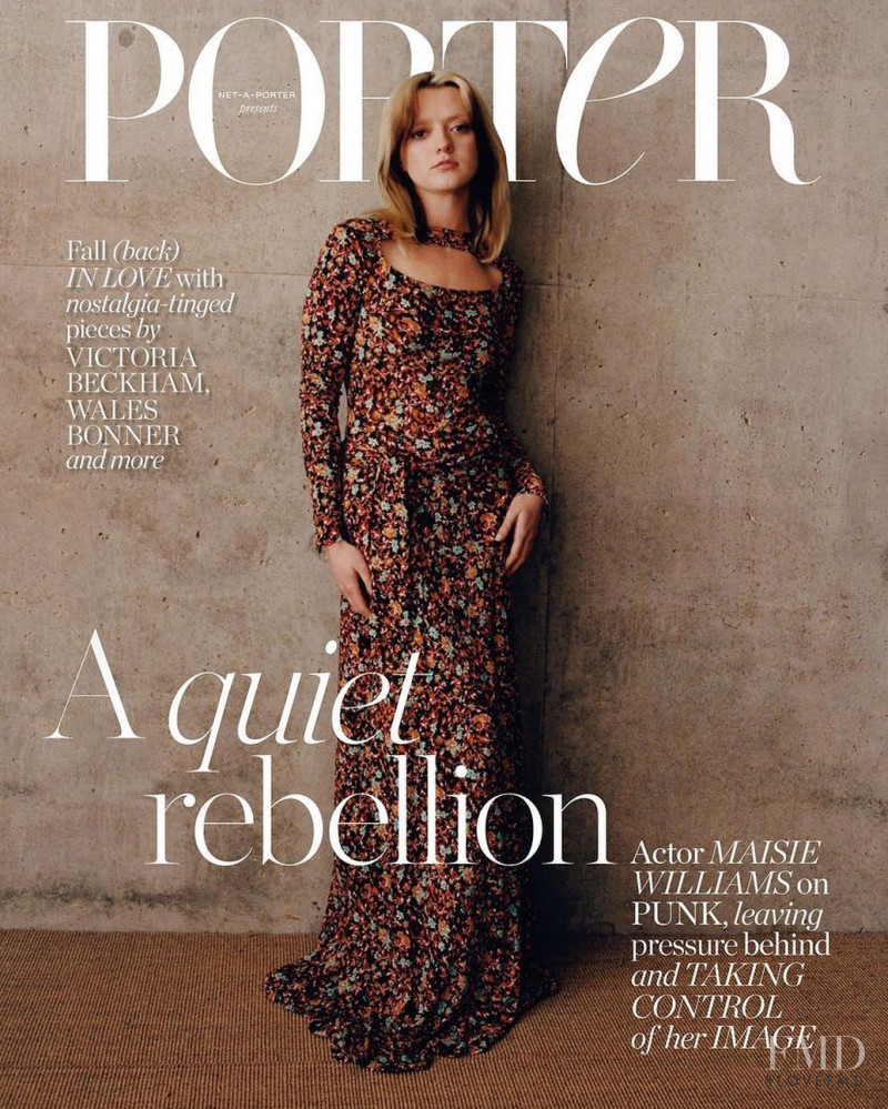 Maisie Williams featured on the Porter cover from April 2022