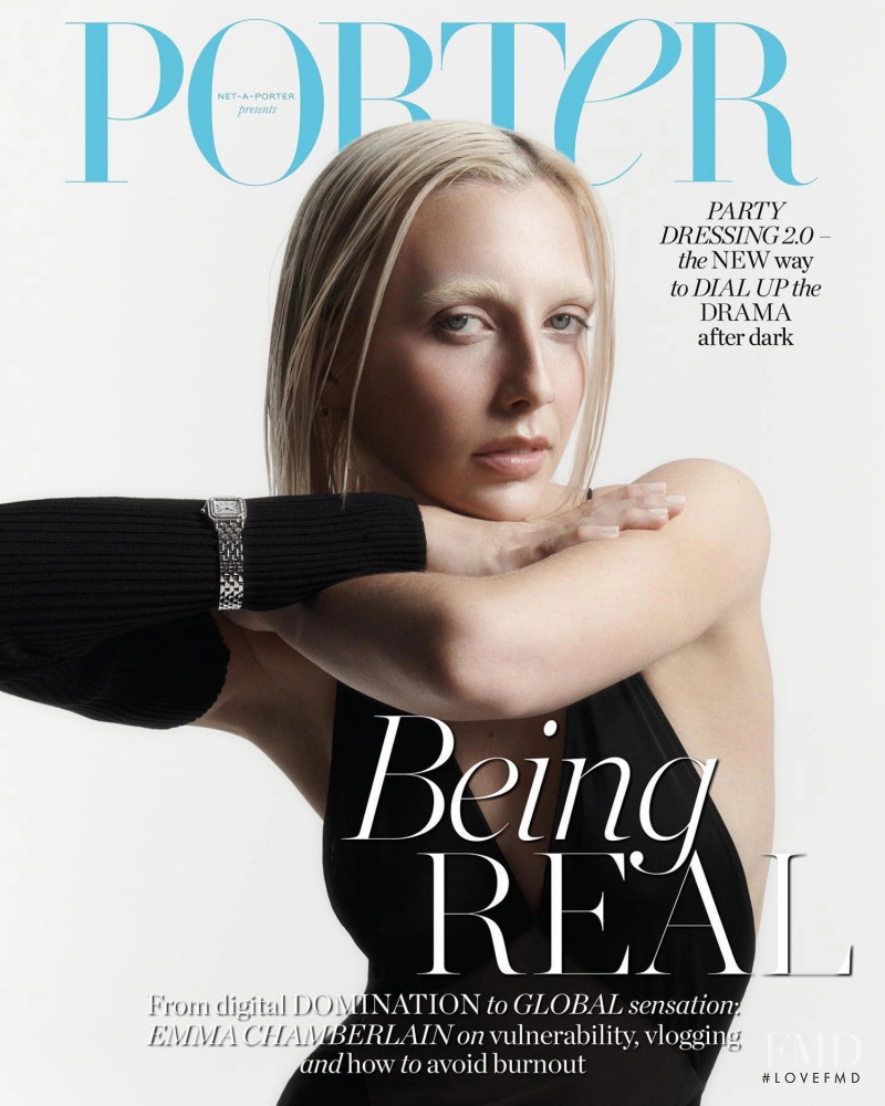 Emma Chamberlain featured on the Porter cover from October 2022