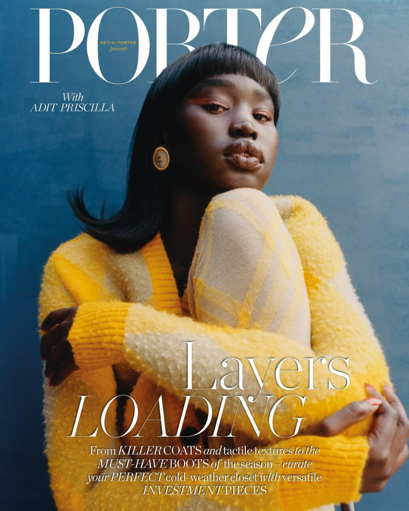 Adit Priscilla featured on the Porter cover from October 2023