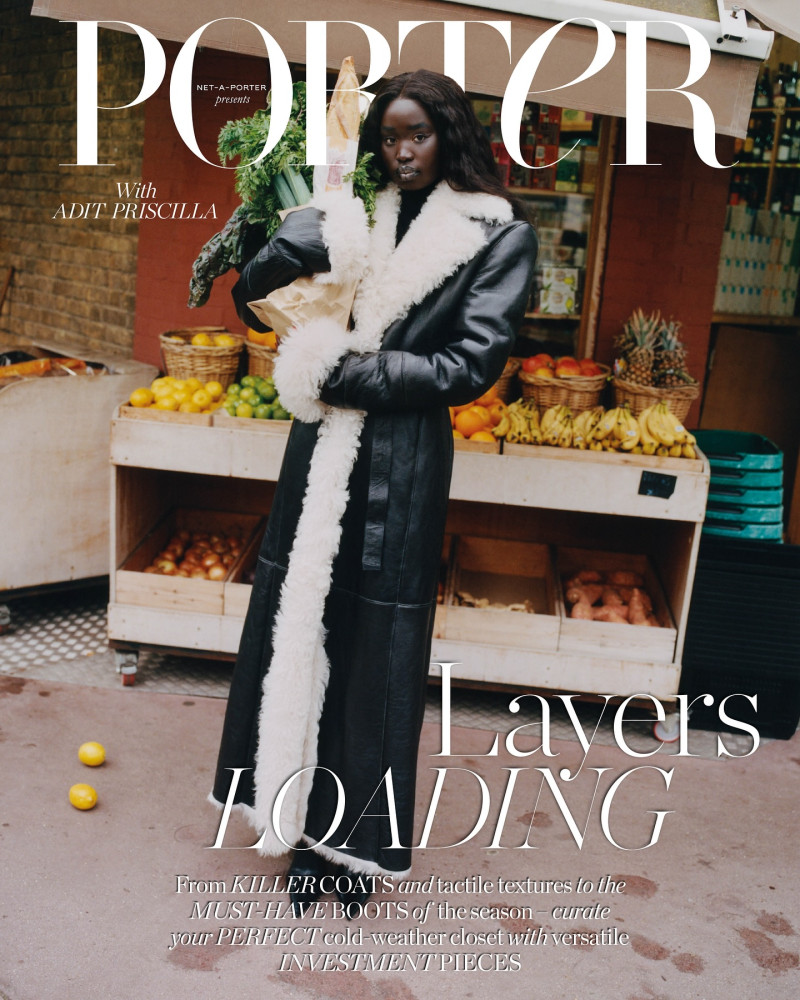 Adit Priscilla featured on the Porter cover from October 2023