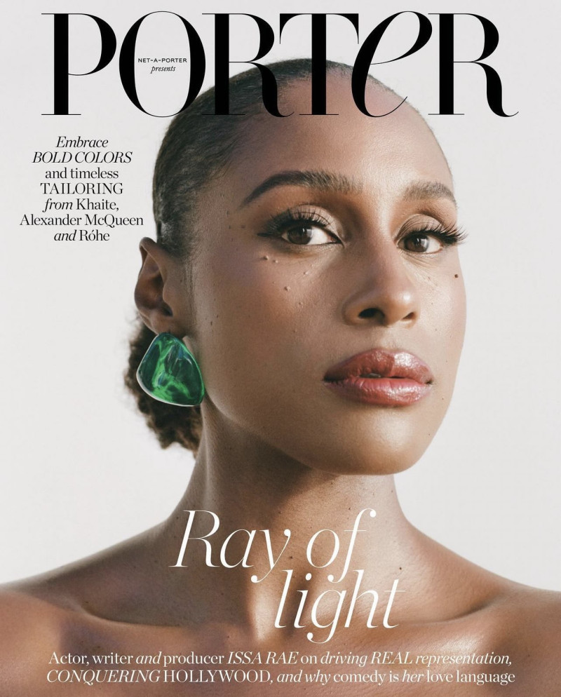 Issa Rae featured on the Porter cover from January 2024
