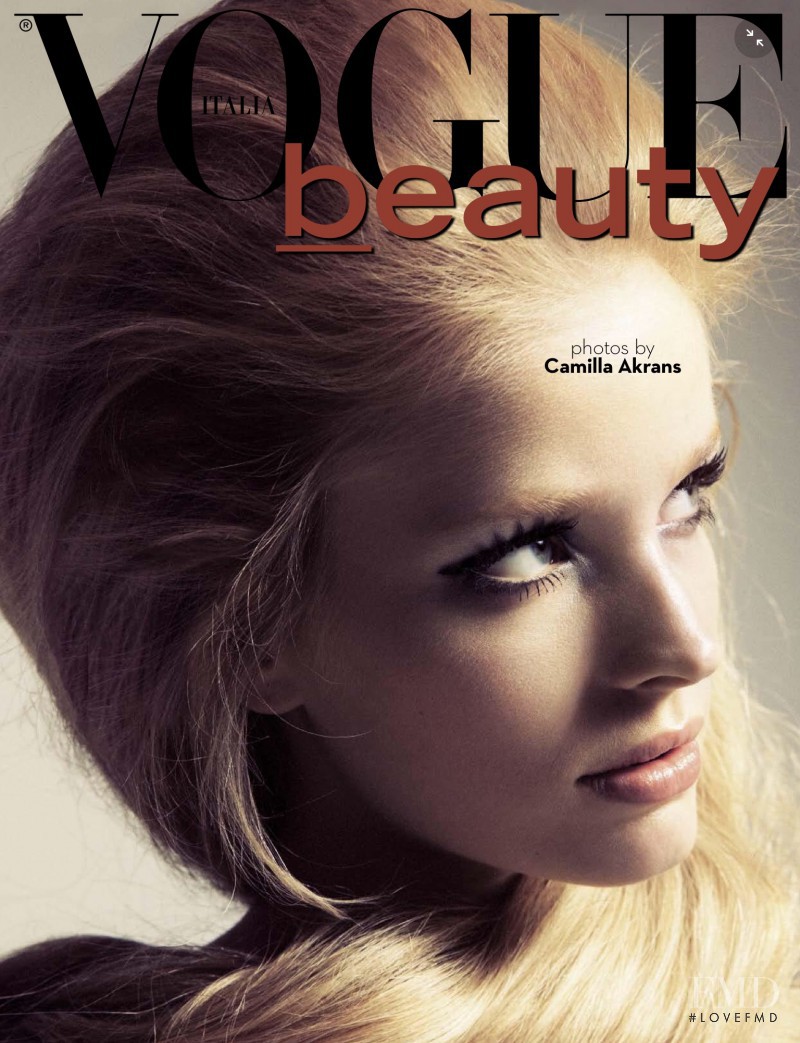 Alisa Ahmann featured on the Vogue Beauty Italy cover from April 2015