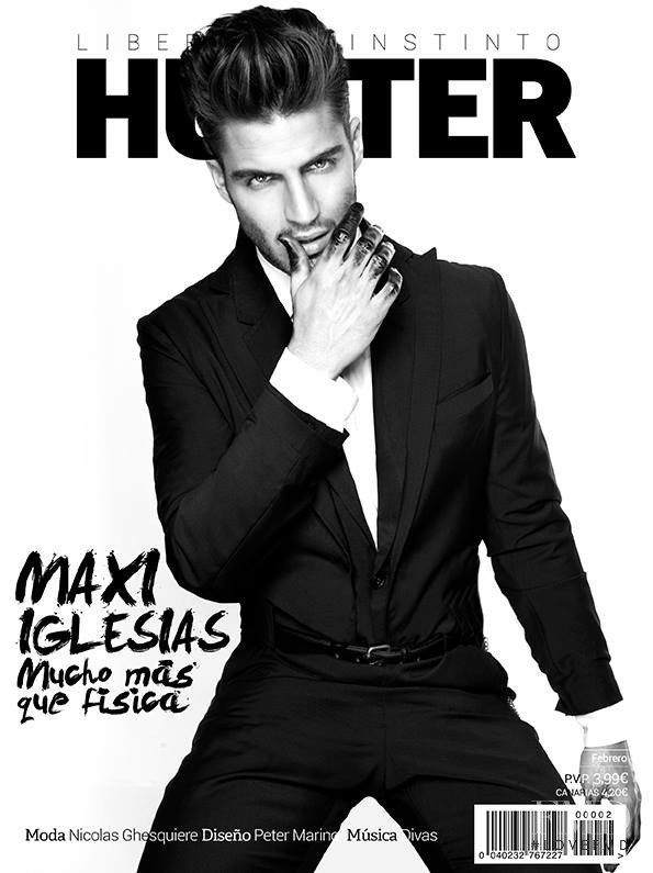 Maxi Iglesias featured on the Hunter Spain cover from February 2014