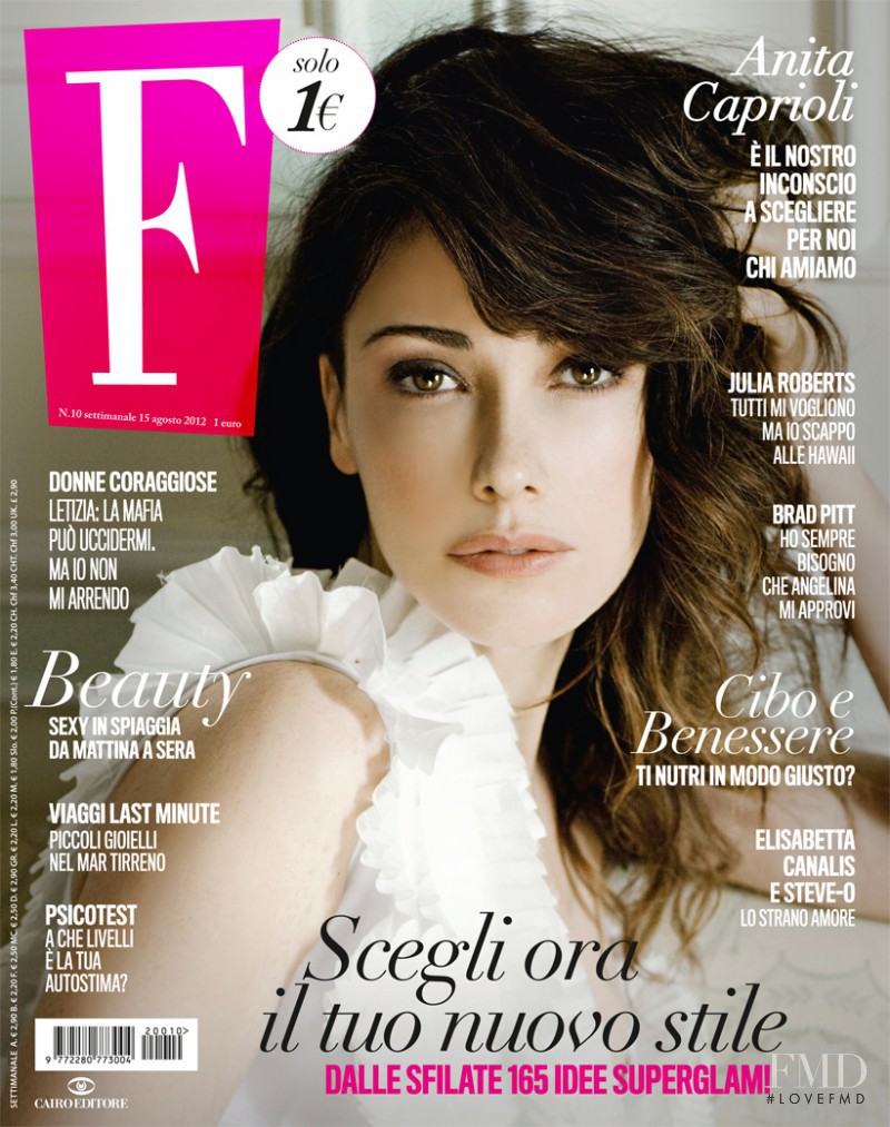 Anita Caprioli featured on the F cover from August 2012