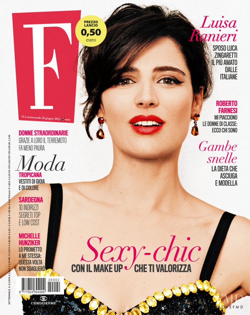 Luisa Ranieri featured on the F cover from June 2012