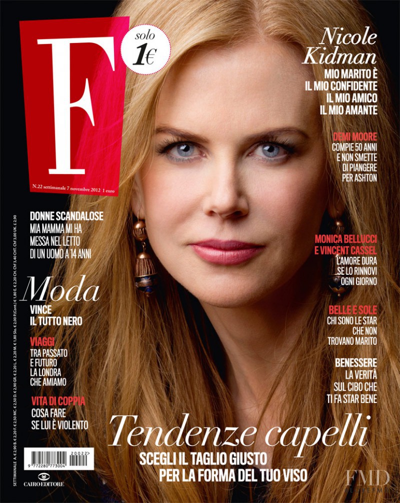Nicole Kidman featured on the F cover from November 2012