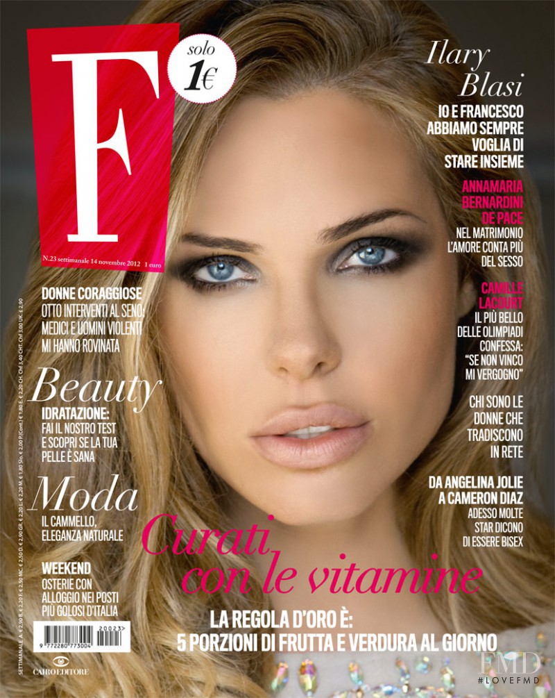 Ilary Blasi featured on the F cover from November 2012